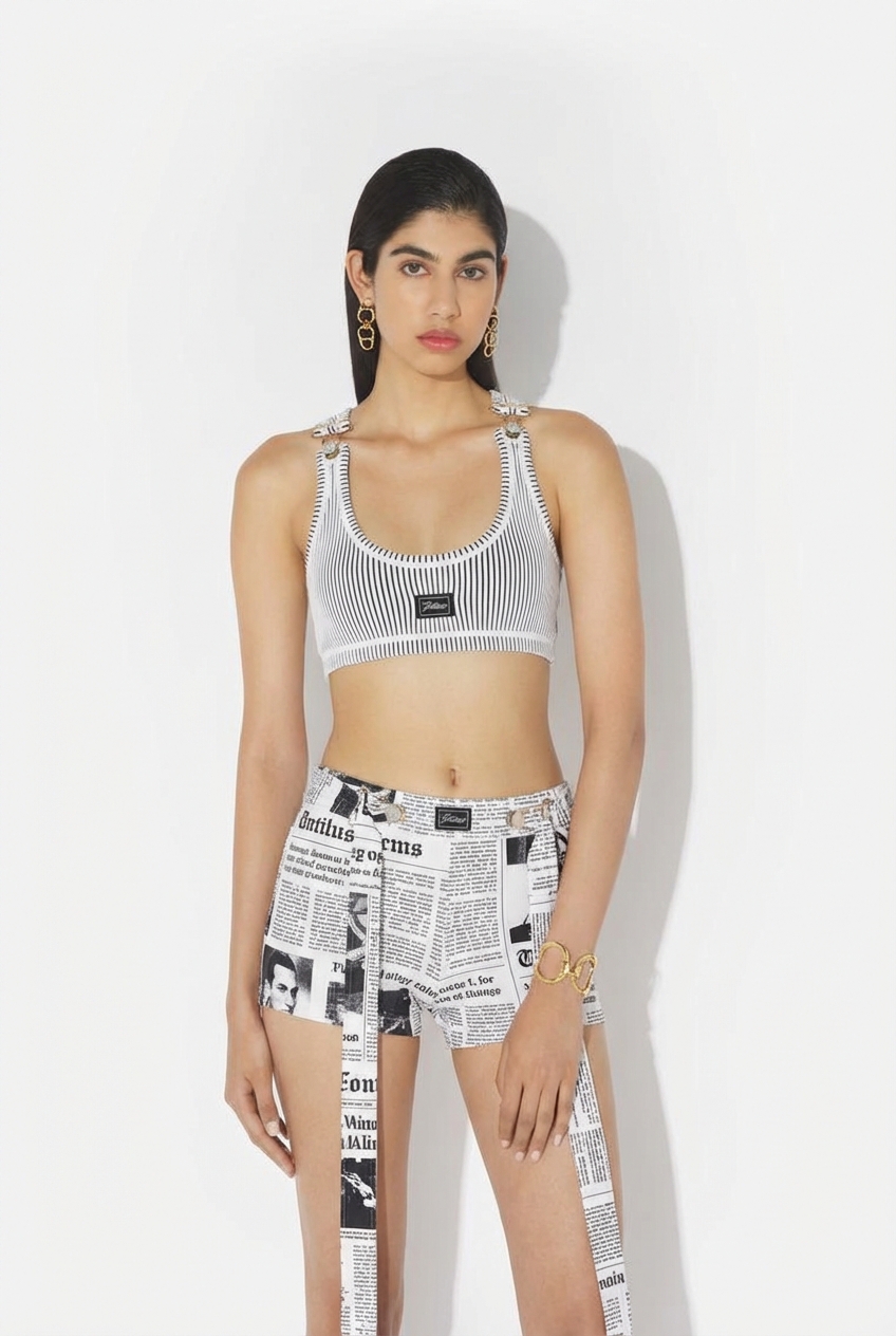 Re-edition — The Black & White Dots Print Dress