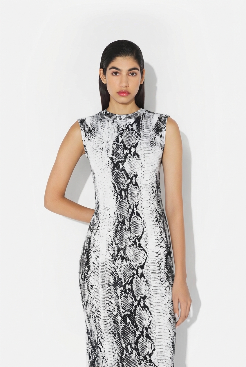 The Cotton Python Dress — Detail